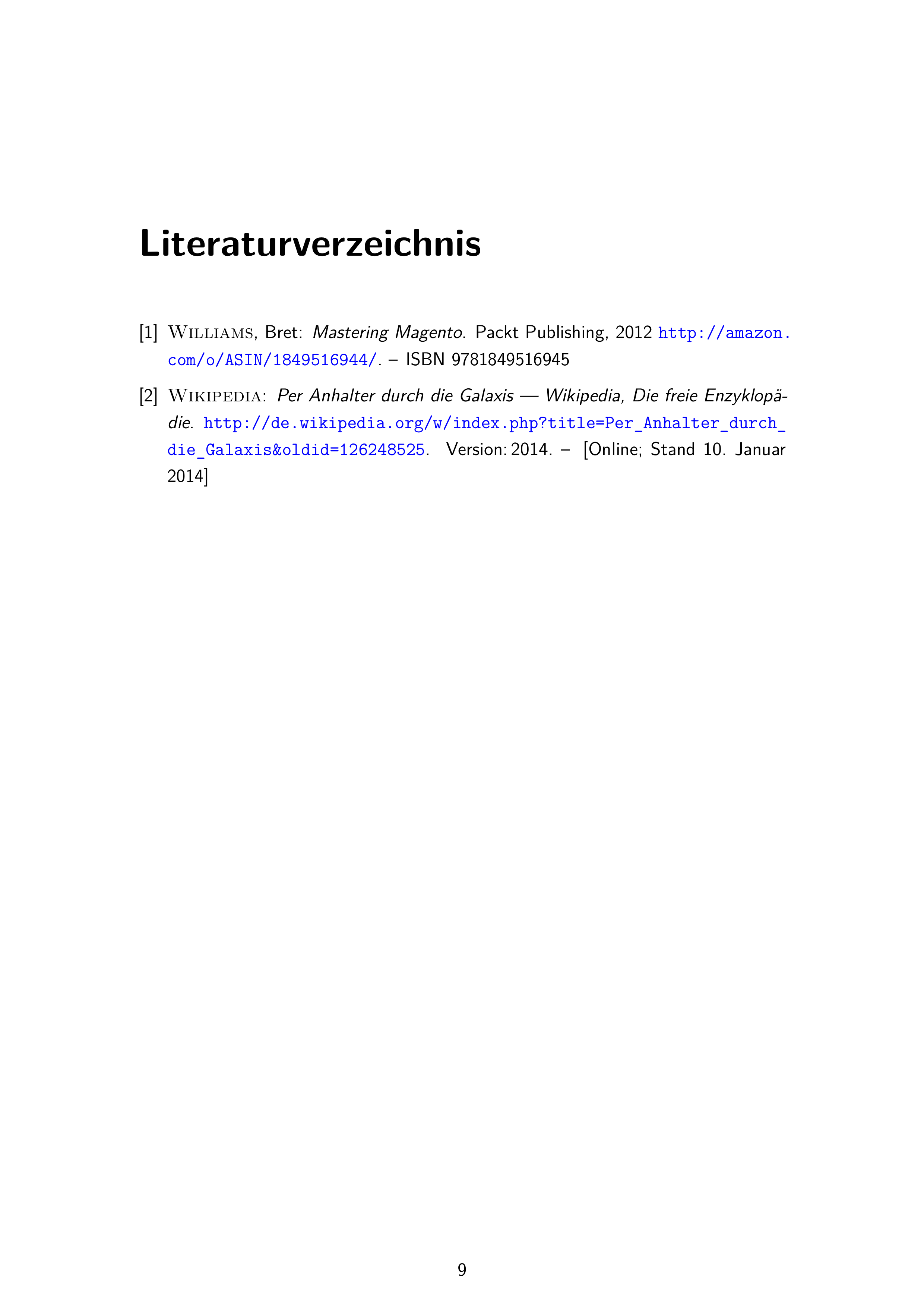 Das Literaturverzeichnis der BA nach DIN 1505-2
